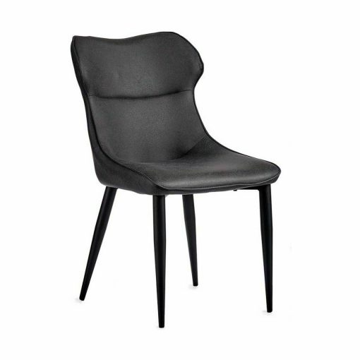 Poltrona Preto Antracite Aço 49 x 86 x 60 cm (2 Unidades) - Image 2