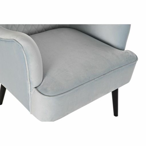 Poltrona Preto Metal Azul celeste (76 x 76 x 82 cm) - Image 2