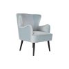 Poltrona Preto Metal Azul celeste (76 x 76 x 82 cm)