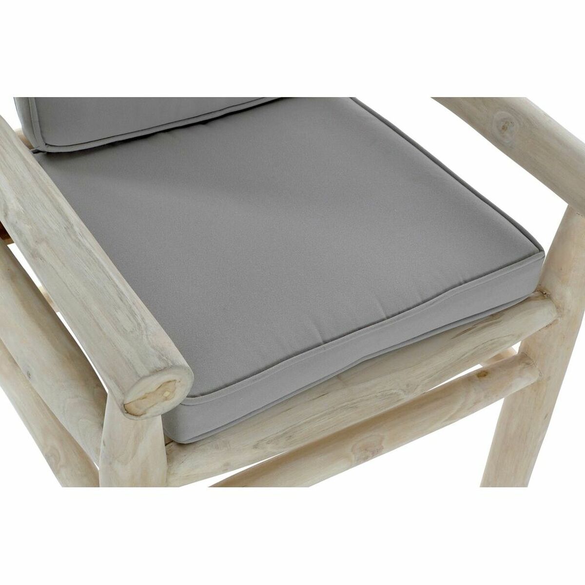 Poltrona de jardim Natural Cinzento claro Teca 65 x 80 x 92 cm - Image 2