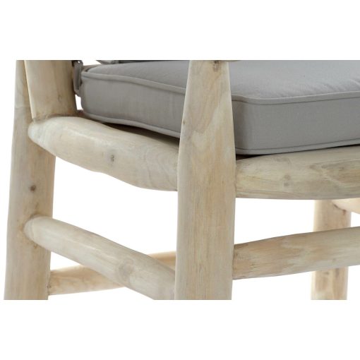 Poltrona de jardim Natural Cinzento claro Teca 65 x 80 x 92 cm - Image 4