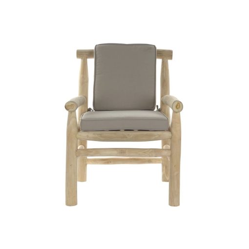 Poltrona de jardim Natural Cinzento claro Teca 65 x 80 x 92 cm - Image 6