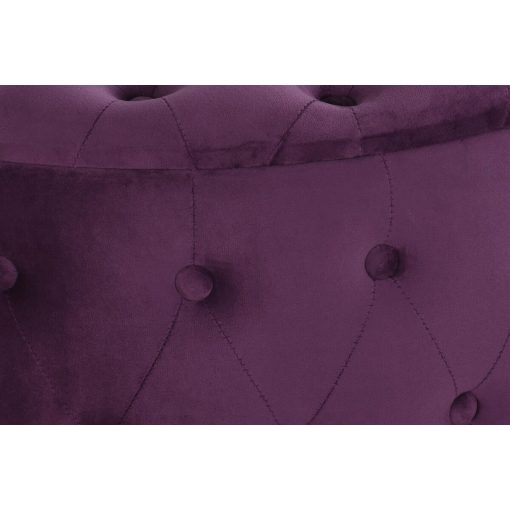Repousa pés Violeta Poliéster Castanho-avermelhado Madeira MDF (70 x 70 x 42 cm) - Image 2