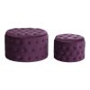 Repousa pés Violeta Poliéster Castanho-avermelhado Madeira MDF (70 x 70 x 42 cm)