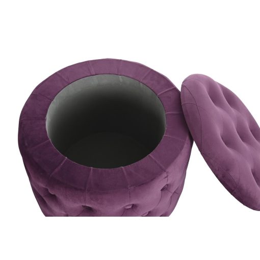 Repousa pés Violeta Poliéster Castanho-avermelhado Madeira MDF (70 x 70 x 42 cm) - Image 3