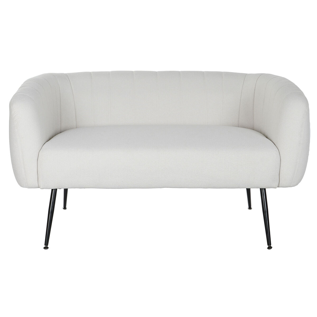 Sofá Preto Greige Espuma Madeira Metal Veludo Scandi 129 x 75 x 73 cm - Image 5