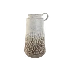 Vaso Branco Metal Colonial 23 x 20 x 40 cm