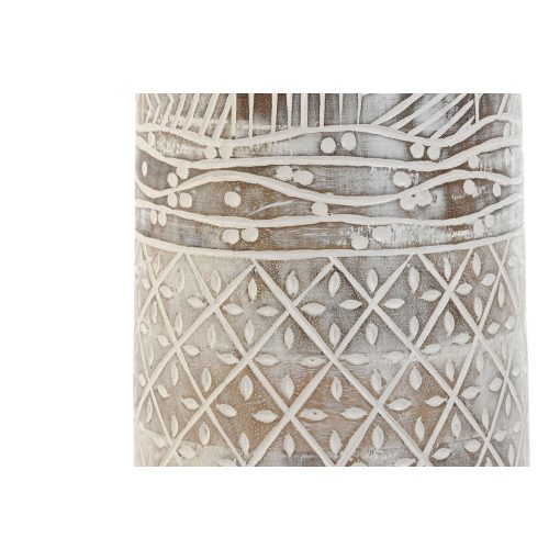 Vaso Branco Natural Madeira de mangueira Colonial 15 x 15 x 22,5 cm - Image 3