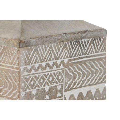 Vaso Branco Natural Madeira de mangueira Colonial 18 x 18 x 30,5 cm - Image 3