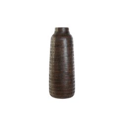 Vaso Castanho Preto Resina Colonial 20 x 20 x 48 cm