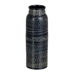 Vaso Preto Alumínio 9 x 9 x 25