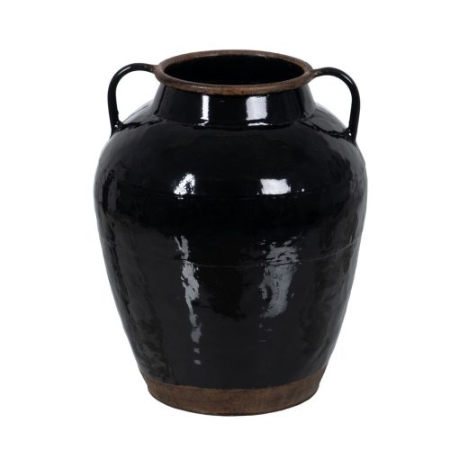 Vaso Preto Ferro 23 x 23 x 28