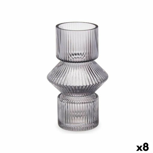 Vaso Riscas Cinzento Cristal 9