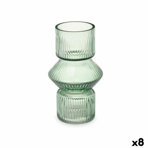 Vaso Riscas Verde Cristal 9