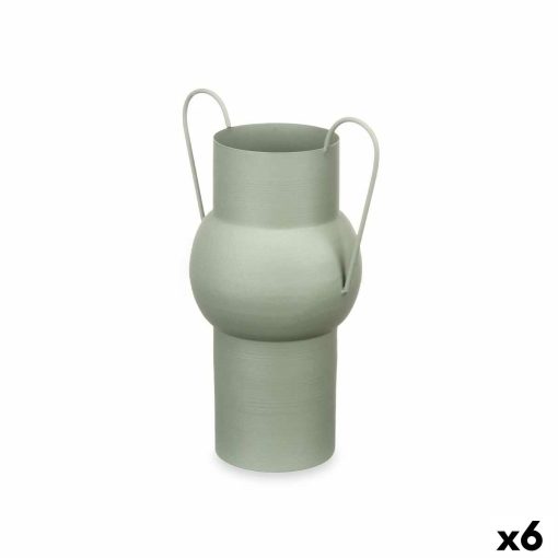 Vaso Verde Aço 22 x 32 x 14 cm (6 Unidades)