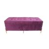 Banco de Pé-de-cama Dourado Violeta Madeira MDF 115 x 43 x 46 cm