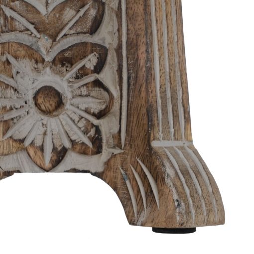 Candelabro Branco Natural Ferro Madeira de mangueira 19 x 19 x 68,5 cm - Image 6