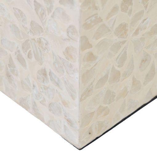 Castiçais Bege Madrepérola Madeira MDF 10,5 x 10,5 x 16 cm - Image 4