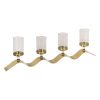 Castiçais Dourado Aço inoxidável Cristal 83 x 9 x 25 cm
