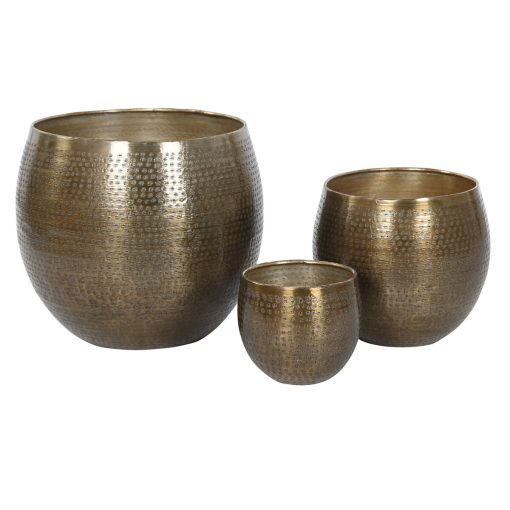 Conjunto de Vasos Dourado Alumínio 47 x 47 x 40