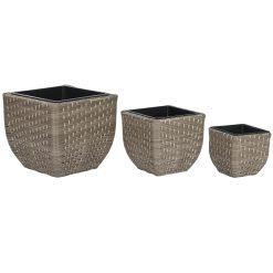 Conjunto de vasos Polipropileno Rotim 40 x 40 x 36 cm