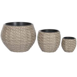 Conjunto de vasos Polipropileno Rotim 49 x 49 x 36 cm