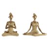 Figura Decorativa Dourado Yoga 19