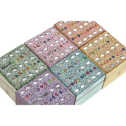 Guarda-Joias Multicolor Madeira de mangueira 10 x 10 x 6 cm (2 Peças) (6 Unidades) - Image 2