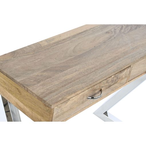 Jogo de móveis Castanho Prateado Aço Madeira de mangueira 110 x 40 x 76 cm (3 Peças) - Image 2