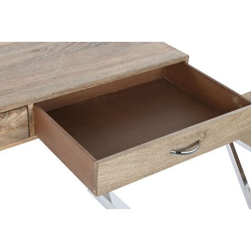 Jogo de móveis Castanho Prateado Aço Madeira de mangueira 110 x 40 x 76 cm (3 Peças) - Image 4