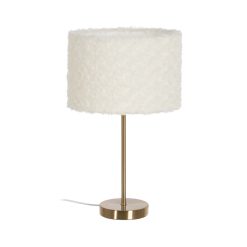 Lâmpada de mesa Branco Dourado Metal Tecido 60 W 220-240 V 30 x 30 x 51 cm