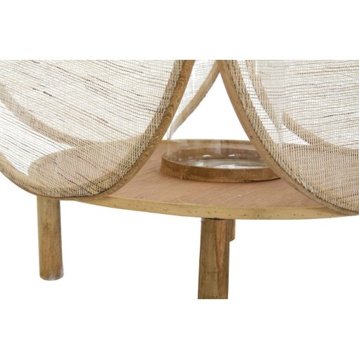 Lanterna Cristal Natural Castanho Bambu Oriental 42 x 42 x 55 cm - Image 5