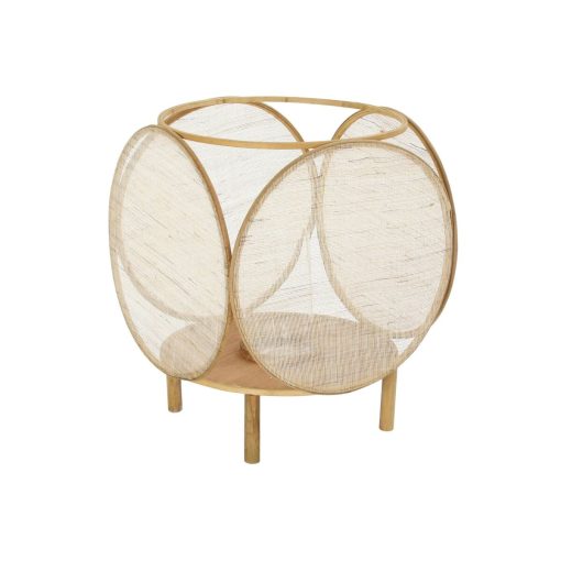 Lanterna Cristal Natural Castanho Bambu Oriental 42 x 42 x 55 cm