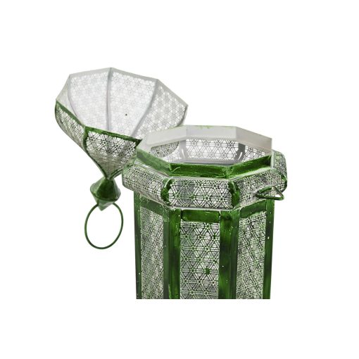 Lanternas Verde Metal Oriental 23 x 23 x 57 cm (2 Peças) - Image 2