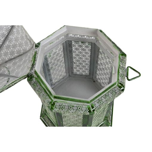Lanternas Verde Metal Oriental 23 x 23 x 57 cm (2 Peças) - Image 4