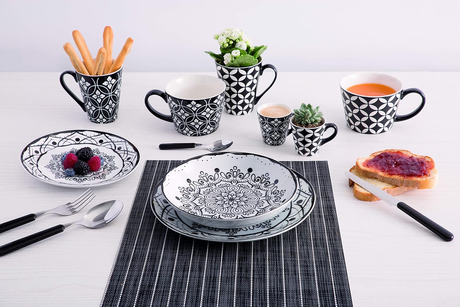 Serviço de loiça 18 Peças Porcelana Mandala - Image 3