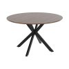 Mesa de Jantar Castanho Preto Ferro Madeira MDF 120 x 120 x 75 cm