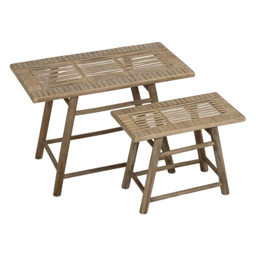 Mesa de apoio Natural Bambu 60 x 32 x 41 cm 42 x 21