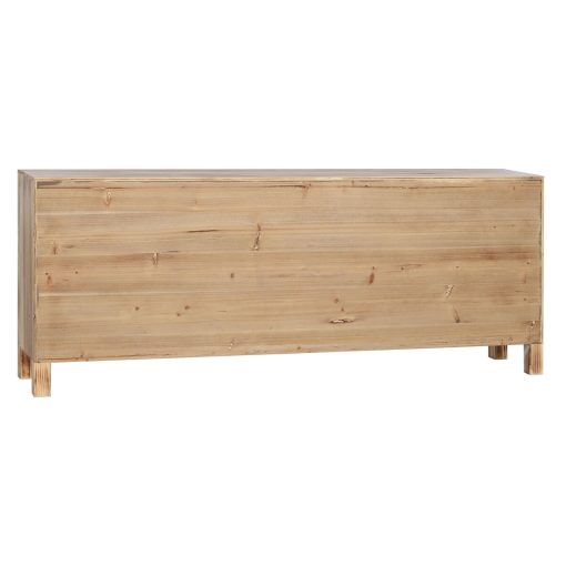 Móvel de TV Preto Natural Abeto Madeira MDF 130 x 24 x 51 cm - Image 2