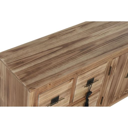 Móvel de TV Preto Natural Abeto Madeira MDF 130 x 24 x 51 cm - Image 5