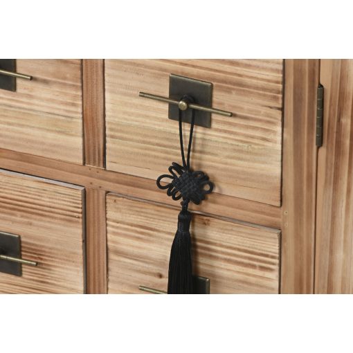 Móvel de TV Preto Natural Abeto Madeira MDF 130 x 24 x 51 cm - Image 6