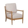 Poltrona Bege Natural Madeira da borracha Madeira MDF Foam 100 % poliéster 65 x 71 x 88 cm