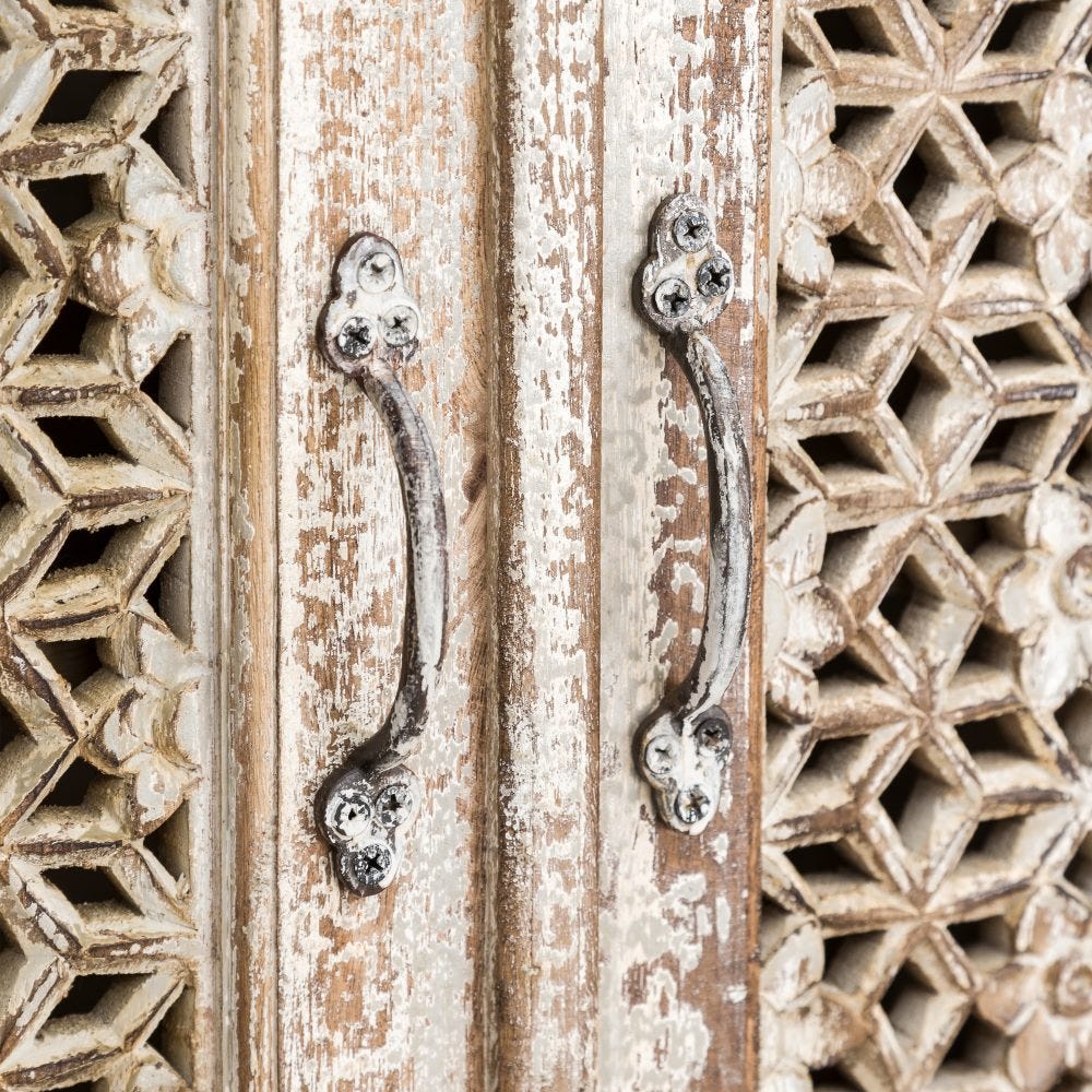 Aparador em Madeira Esculpido a Mão 187 X 45 X 100 - Image 6