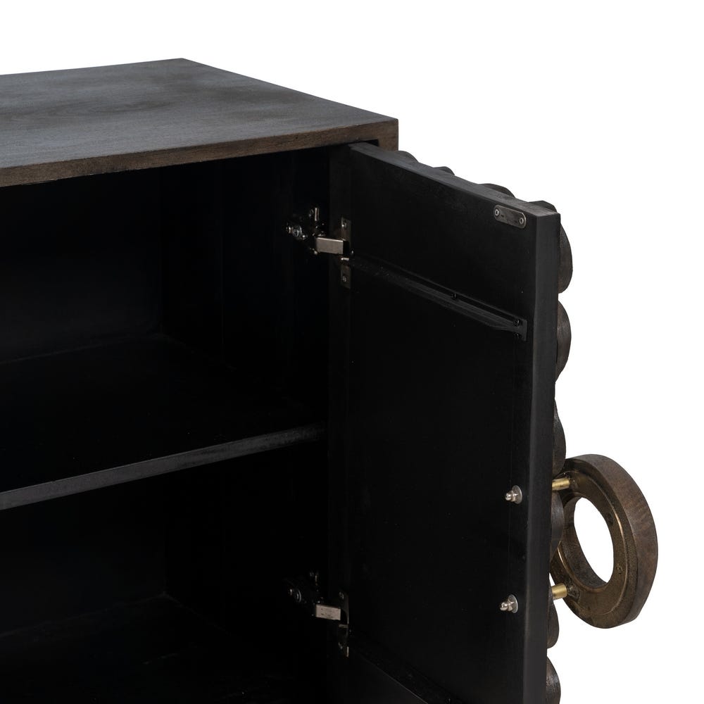 Aparador em Madeira Mango Castanho e Ferro 152 X 40 X 82 - Image 4