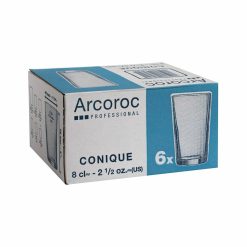 Copo Arcoroc Conique Transparente Vidro (6 Unidades) (8 cl)