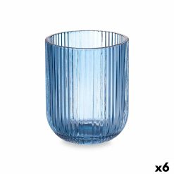 Copo Riscas Azul Cristal 270 ml (6 Unidades)