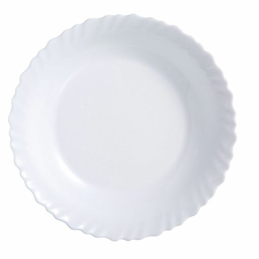 Plat bord Luminarc Feston Branco Vidro (Ø 25 cm)