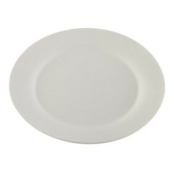 Prato de Jantar Versa Branco Porcelana Plástico 27 x 27 cm