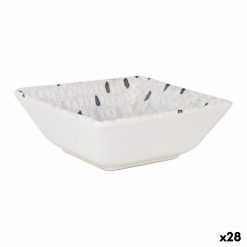 Tigela La Mediterránea Barroc Porcelana Branco 13 x 13 x 5 cm (28 Unidades)