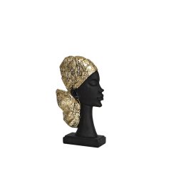 Busto Castanho Resina Africana 13 x 23 x 5 cm